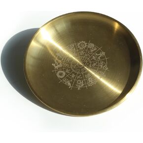 Gold Offering Prayer Ritual Bowl Plate Great for Altar,Meditation,Witches,Incense Sticks, smudging, Candle,Crystal,Jewelry,Yoga Use (Ephesians 6:18-19) in Kuwait