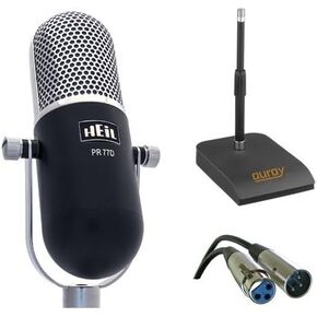 ميكروفون Heil Sound PR-77D العتيق (حزمة البث، أرجواني)