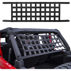 Savadicar Mesh Cargo Net Roof Top Netting Hammock for 1987-2023 Jeep Wrangler YJ TJ JK JL & Gladiator JT, Black