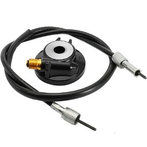 Speedometer Transmission Gear, GY6 150cc Performance Parts, Anti Vibration Professional 12mm Speedometer Drive Gear with Cable for GY6 50cc 150cc Scooter Speedometer Cable