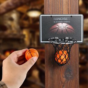 GYSH Indoors Office Desktop Mini Basketball Hoop,Mini Foam Basketball and Hoop,It can be Installed on The Desk, on The Wall, Behind The Door, Indoors and Outdoors Shooting Decompression.