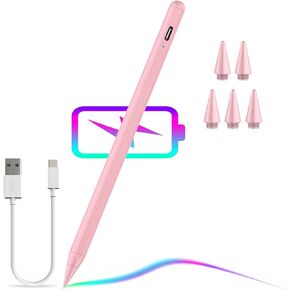 iPad Pencil 2.5X Fast Charge Tilt Sensitivity Compatible with 2018-2024 iPad Pro 12.9"/11"/13-inch(M4), Apple Pencil for iPad 6th/7th/8th/9th/10th, iPad Mini 6/5, iPad Air 11/13(M2), Air 3/4/5(Pink)