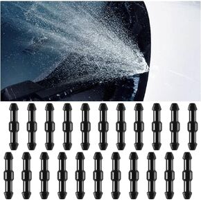 20PCS Windshield Washer Hose Connectors, 2-Way I-Type Hose Replacement Fitting, Universal Tube Pipe Fitting Adapter, Windshield Wiper Hose Connector Splitter for Car Washer Nozzles