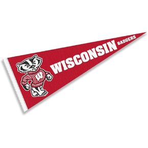 Wisconsin Badgers Bucky Badger Logo Pennant