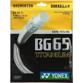 YONEX BG 65Ti Badminton String (White)