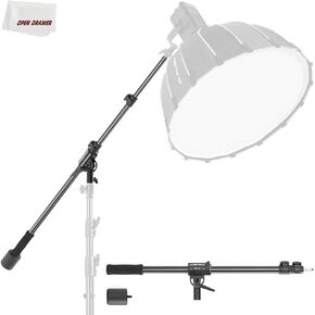 AMBITFUL Aluminum Boom Arm, 35''/ 89cm - 61''/155cm Adjustable Photography Boom Arm, 1.5KG / 3.3lb Counterweight, 1/4" Screw for Softbox, Studio Light, Flash, Umbrella, Max Load 5kg / 11lb