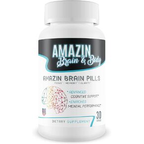 Amazin Brain Pills - Focus - Memory - Clarity - Advanced Cognitive Support - Enriches Mental Performance - Amazin Brain Supplement for Amazin Brain Support - Nootropics Brain Enhancement