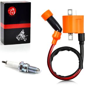 MOTO1988 Ignition Coil Pack & Spark Plug For YAMAHA WARRIOR RAPTOR 350 Kodiak Grizzly 400 450 Wolverine Rhino 450 For Arctic Cat 250 300 2x2 4x4