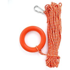 Throwable Flotation Device,Lifelines,Water Preserver,Boat Throwable Flotation Device,Life Preserver Ring,Lifesaving Rope, 6mm Diameter 30m PVC Reflective Throwing Rope Rescue