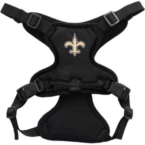 Littlearth Unisex-Adult NFL New Orleans Saints Front Clip Pet Harness, Team Color, Large