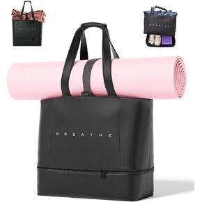 Large Yoga Mat Bag- Waterproof Yoga Mat Holder Bag- Yoga Mat Gym Bag- Hot Yoga Mat Bag for Women- Yoga Bags for Large Mat and Yoga Block- Yoga Carrying Bag -Yoga Bags and Carriers Fits All Your Stuff