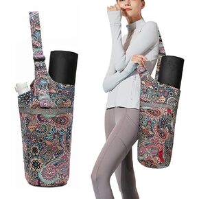 Yoga Mat Bag with Large Size Pocket and Zipper Pocket，Yoga Bag Adjustable Shoulder Strap- Holds More Yoga Accessories
