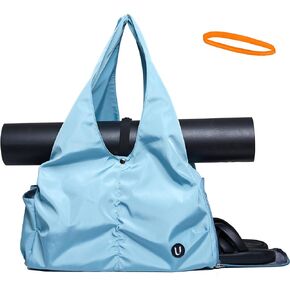 Uhawi Yoga Mat Bag Travel Yoga Gym Bag Large Shoulder Bag with Yoga Mat Buckle and Wet Pockets Shoe Compartment For Gym, Work, School