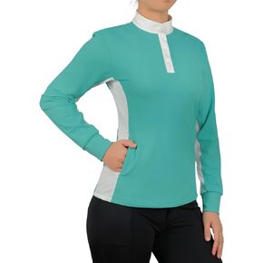 قمصان جولف نسائية طويلة الأكمام لركوب الخيل الفروسية مع جيوب in Kuwait