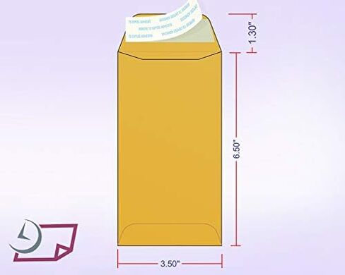 NextDayLabels - # 7 Coin Brown Kraft Envelopes, Peel & Seal, for Small Parts, Cash, Pack of 25 in Saudi Arabia