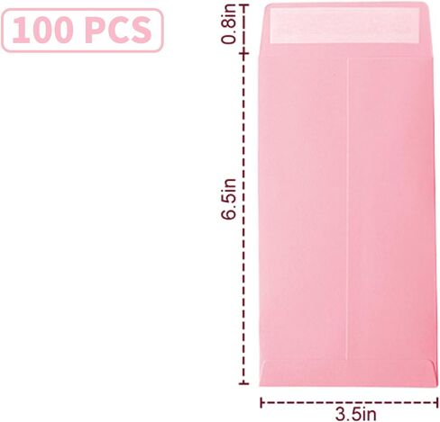 Cash envelopes 100 packs 3.5x6.5 inches, black envelopes, coin envelopes, seed envelopes, colored envelopes cash, suitable for budgets, checks, coins, jewelry, small items in Saudi Arabia