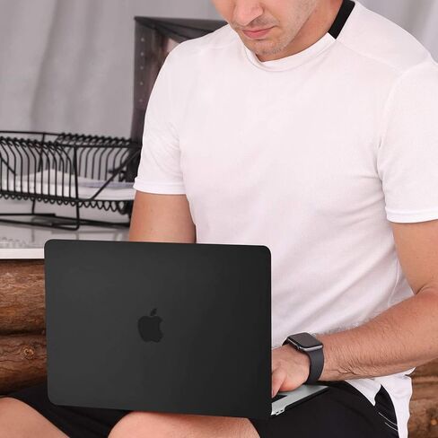 حافظة MOSISO متوافقة مع جهاز MacBook Pro مقاس 16 بوصة إصدار 2020 2019 A2141 مع شريط اللمس، وغطاء صلب من البلاستيك الواقي للغاية وغطاء لوحة المفاتيح، أسود in Kuwait