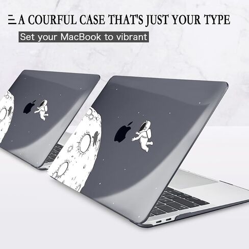 حافظة CISSOOK سوداء لرائد الفضاء متوافقة مع MacBook Pro 13 بوصة 2023 2022 2021 2020 الإصدار M2 A2338 M1 A2251 A2289، غلاف صلب من البلاستيك مع غطاء لوحة المفاتيح لجهاز MacBook Pro 13 2022 مع شريط اللمس in Kuwait