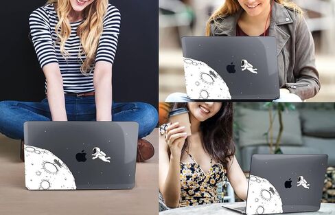 حافظة CISSOOK سوداء لرائد الفضاء متوافقة مع MacBook Pro 13 بوصة 2023 2022 2021 2020 الإصدار M2 A2338 M1 A2251 A2289، غلاف صلب من البلاستيك مع غطاء لوحة المفاتيح لجهاز MacBook Pro 13 2022 مع شريط اللمس in Kuwait