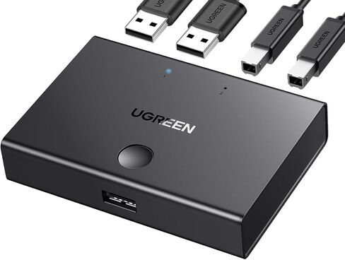 UGREEN USB Sharing Switch USB 2.0 Peripheral Switcher Adapter Box 2 Computer Share 1 USB Device Hub for Printer Scanner with 2 Pack USB 2.0 Male Cable in Saudi Arabia