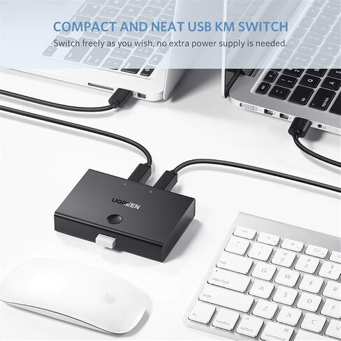 UGREEN USB Sharing Switch USB 2.0 Peripheral Switcher Adapter Box 2 Computer Share 1 USB Device Hub for Printer Scanner with 2 Pack USB 2.0 Male Cable in Saudi Arabia