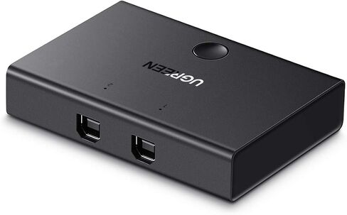 UGREEN USB Sharing Switch USB 2.0 Peripheral Switcher Adapter Box 2 Computer Share 1 USB Device Hub for Printer Scanner with 2 Pack USB 2.0 Male Cable in Saudi Arabia