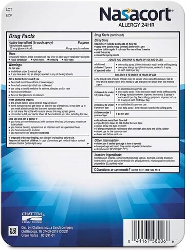 Nasacort Allergy 24 Hour, 0.57 Fluid Ounce, ApMpGI 4 Pack (120 Sprays/pack) in Saudi Arabia