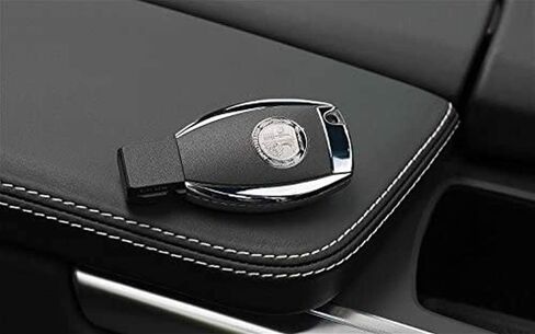 YEEBEY New Metal Badge Key Cover Compatible with A, B, C, E, S, G, SLK, GLK,CLA, CLS A/G Key Cover A0008900023 in Saudi Arabia
