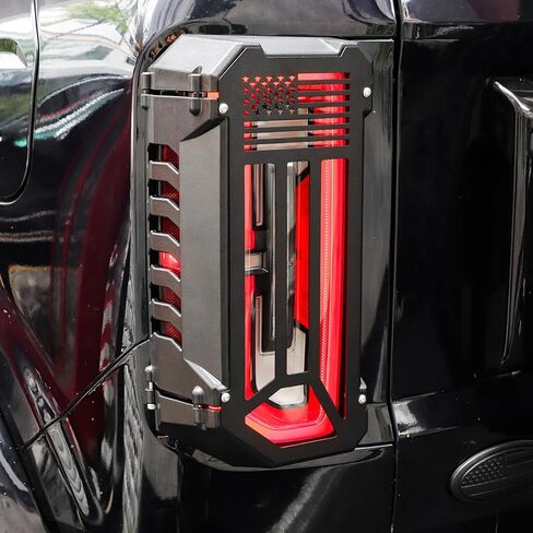 MSIZOY Aluminum Tail Light Protector Trim Cover Rear Light Lamps Guards Compatible with for 2021 2022 2023 2024 Ford Bronco 2/4 Door Exterior Accessories,Flag Style in Saudi Arabia