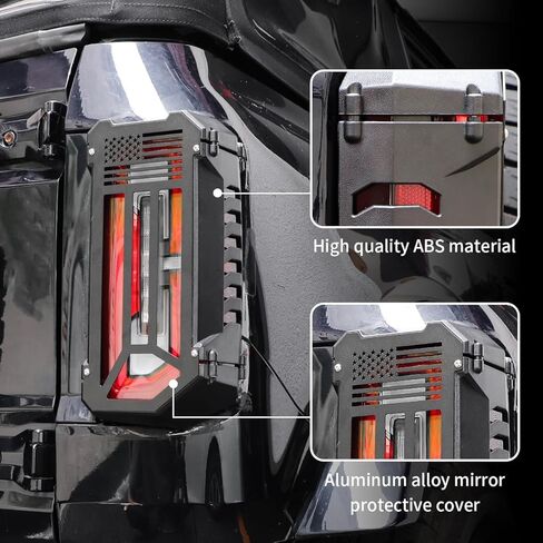 MSIZOY Aluminum Tail Light Protector Trim Cover Rear Light Lamps Guards Compatible with for 2021 2022 2023 2024 Ford Bronco 2/4 Door Exterior Accessories,Flag Style in Saudi Arabia