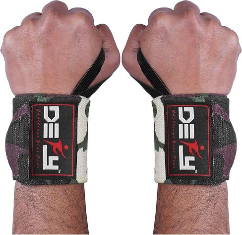 DEFY Fitness Wrist Wraps 18" Professional with Thumb Loops- Premium Quality, Strong Fastening Straps- Men & Women – Best for Weightlifting, Powerlifting,Strength Training in Saudi Arabia