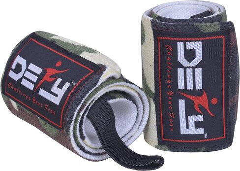 DEFY Fitness Wrist Wraps 18" Professional with Thumb Loops- Premium Quality, Strong Fastening Straps- Men & Women – Best for Weightlifting, Powerlifting,Strength Training in Saudi Arabia