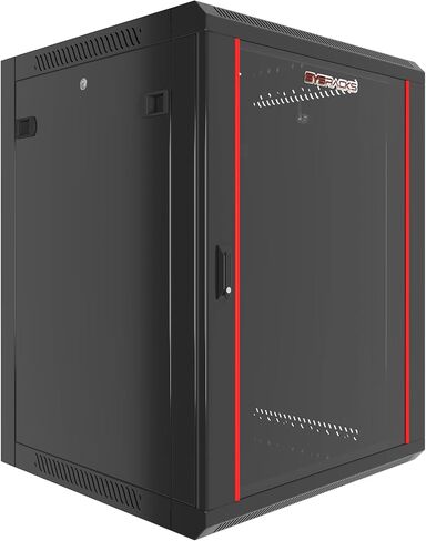 9U Wall Mount Home Lab Server Rack – 19" Locking Network Cabinet, 24" Deep Empty Rack Enclosure for Routers, NAS, Switches and Home Network Equipment in Kuwait