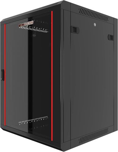 9U Wall Mount Home Lab Server Rack – 19" Locking Network Cabinet, 24" Deep Empty Rack Enclosure for Routers, NAS, Switches and Home Network Equipment in Kuwait