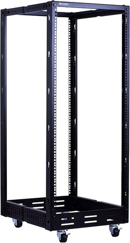 RackPath 25U Open Frame Server Rack – Heavy Duty 4 Post Adjustable Depth with Casters in Kuwait