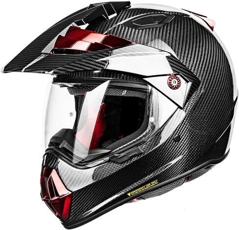 ILM Carbon Fibre Snell M2020D Full Face Motorcycle Adventure Helmet Auto Car Racing for Men Women Dual Sport Off-Road Helmet Model L13 in Kuwait
