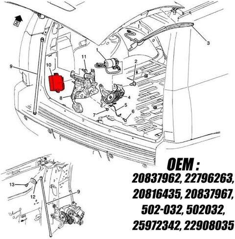 RANSOTO Power Liftgate Control Module Compatible with 2010-2015 Cadillac SRX Rear Hatch Module Replaces 20837967 502-032 in Saudi Arabia