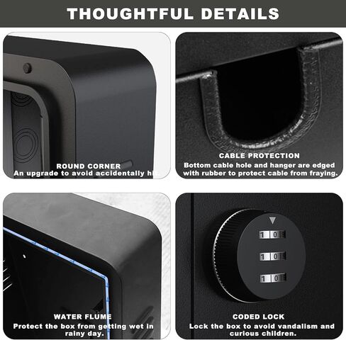 صندوق محطة شاحن لموصل حائط تيسلا جين 3، صندوق قفل شاحن تيسلا مقاوم للماء والغبار لشاحن الحائط الخارجي/الداخلي، حافظة حامل شاحن منظم كابل الشحن لملحقات تيسلا in Kuwait