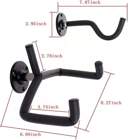 Luckyaa Ukulele/Bass/Violin Hanger Wall Mount Slatwall Horizontal Electric Guitar Holder Bass Stand Rack Hook in Saudi Arabia