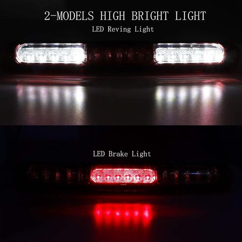 3rd Brake Light for 1997-2004 Ford F150 LED Third Rear Cargo Lamp High Mount Stop light Chrome Housing + Smoke Lens in Saudi Arabia