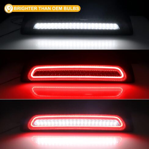 R&F Auto F1 Style Strobe LED استبدال أضواء الفرامل الثالثة لسيلفرادو سييرا 1500 2500HD 3500HD 2014-2019 سقف البضائع الخفيفة ارتفاع جبل وقف مصباح الفرامل الثالثة ضوء بيك اب شاحنة عدسة مدخنة in Kuwait