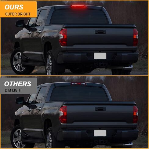 R&F Auto F1 Style Strobe LED استبدال أضواء الفرامل الثالثة لسيلفرادو سييرا 1500 2500HD 3500HD 2014-2019 سقف البضائع الخفيفة ارتفاع جبل وقف مصباح الفرامل الثالثة ضوء بيك اب شاحنة عدسة مدخنة in Kuwait