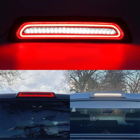 R&F Auto F1 Style Strobe LED استبدال أضواء الفرامل الثالثة لسيلفرادو سييرا 1500 2500HD 3500HD 2014-2019 سقف البضائع الخفيفة ارتفاع جبل وقف مصباح الفرامل الثالثة ضوء بيك اب شاحنة عدسة مدخنة in Kuwait