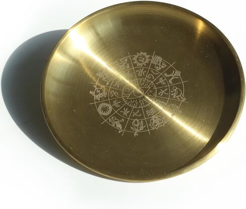 Gold Offering Prayer Ritual Bowl Plate Great for Altar,Meditation,Witches,Incense Sticks, smudging, Candle,Crystal,Jewelry,Yoga Use (Ephesians 6:18-19) in Kuwait