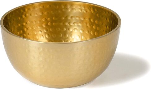 Red Co. 5" Luxurious Round Hammered Aluminum Decorative Bowl, Copper Finish in Kuwait