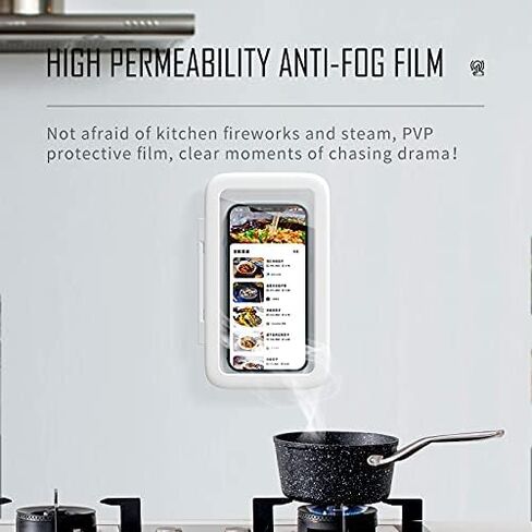 Shower Phone Holder 480 Rotation Phone Stand Case Mount for Bathroom Waterproof Bathtub Kitchen Wall Mirror Compatible with iPhone Samsung All 4.5-7 Inch Smartphones. T-NN (Black) in Kuwait