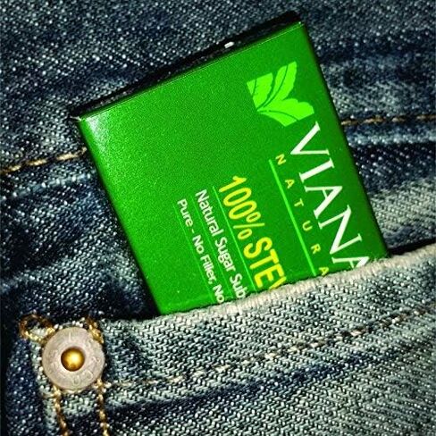 VIANA STEVIA - Guaranteed 100% Pure Granular Stevia Extract Rebaudioside-A (Reb-A) 97%, NO FILLERS, Pocket Size pack, Diet Weight Loss Aid - Pack of 2 in Saudi Arabia
