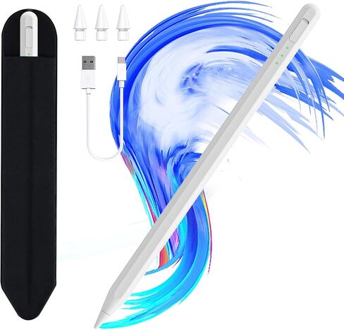 Stylus Pen for iPad11&10thGen,14Mins Faster Charge, with Pencil Holder,Palm Rejection, Tilt Sensitivity, for iPad Air11&13-inch(M3/M2), iPad Pro 11&13-inch (M4),iPad 6-11th,iPad Pro 11/12.9 inch in Kuwait