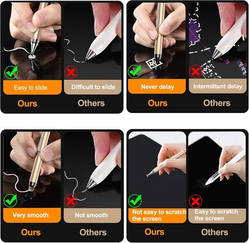 Penyeah Stylus Pen, 4 in 1 Stylus Pen for Touch Screens Everyday Use -Black in Saudi Arabia