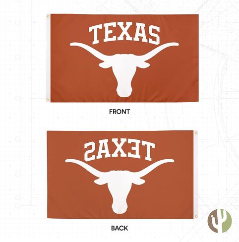 Desert Cactus University of Texas Flag Longhorns UT Austin Flags Banners 100% Polyester Indoor Outdoor 3x5 (Style 4) in Saudi Arabia